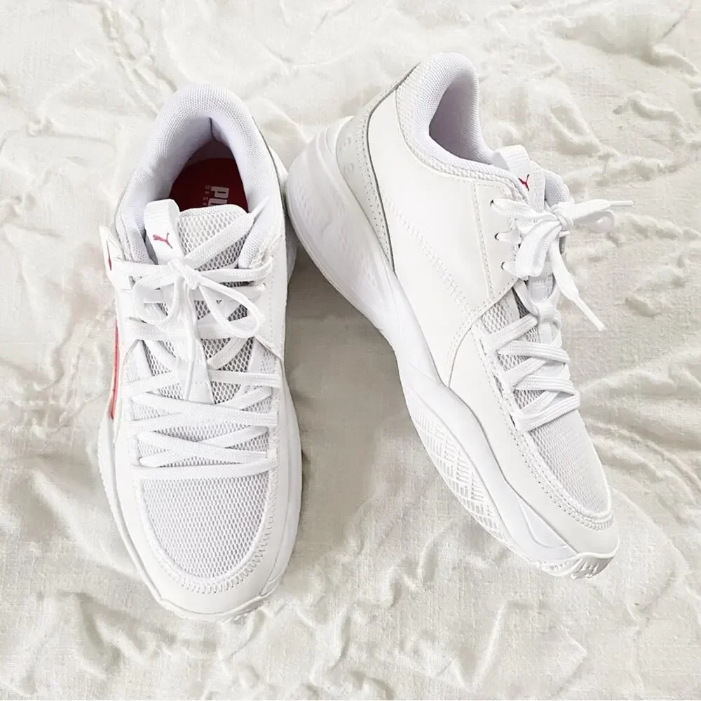 PUMA Court Rider Team 'White High Risk Red Basketball Sneakers